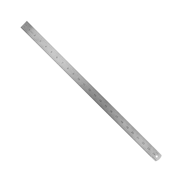 24" metal ruler metric & imperial
